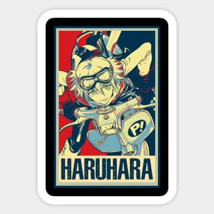 FLCLs - Haruko's Vespa Rides Again Tee Sticker